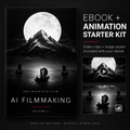 A&A Mountain Film AI Content Creator Business Kit Vol. 1 ebook cover – Higgsfield, Magnific and AI filmmaking